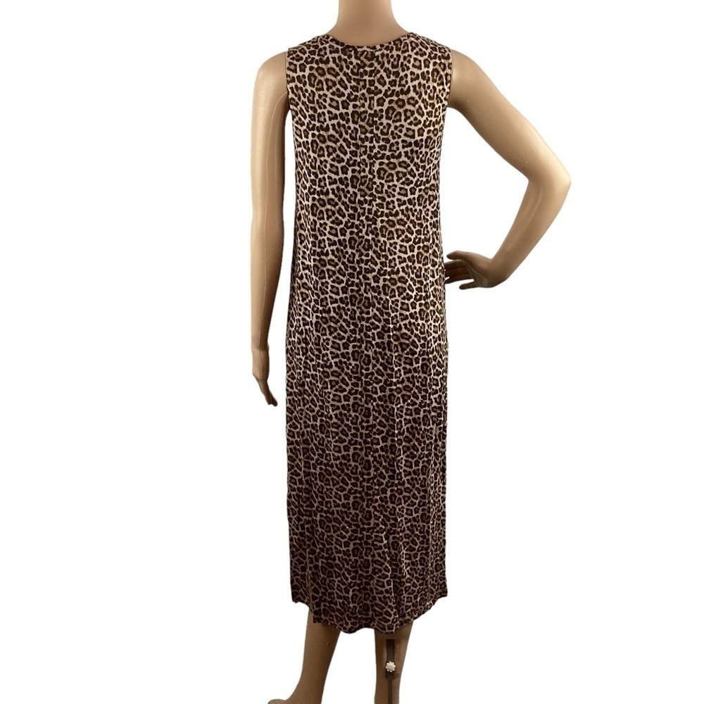 H&M Sleeveless Jersey Dress Size S Leopard Print - Picture 5 of 7